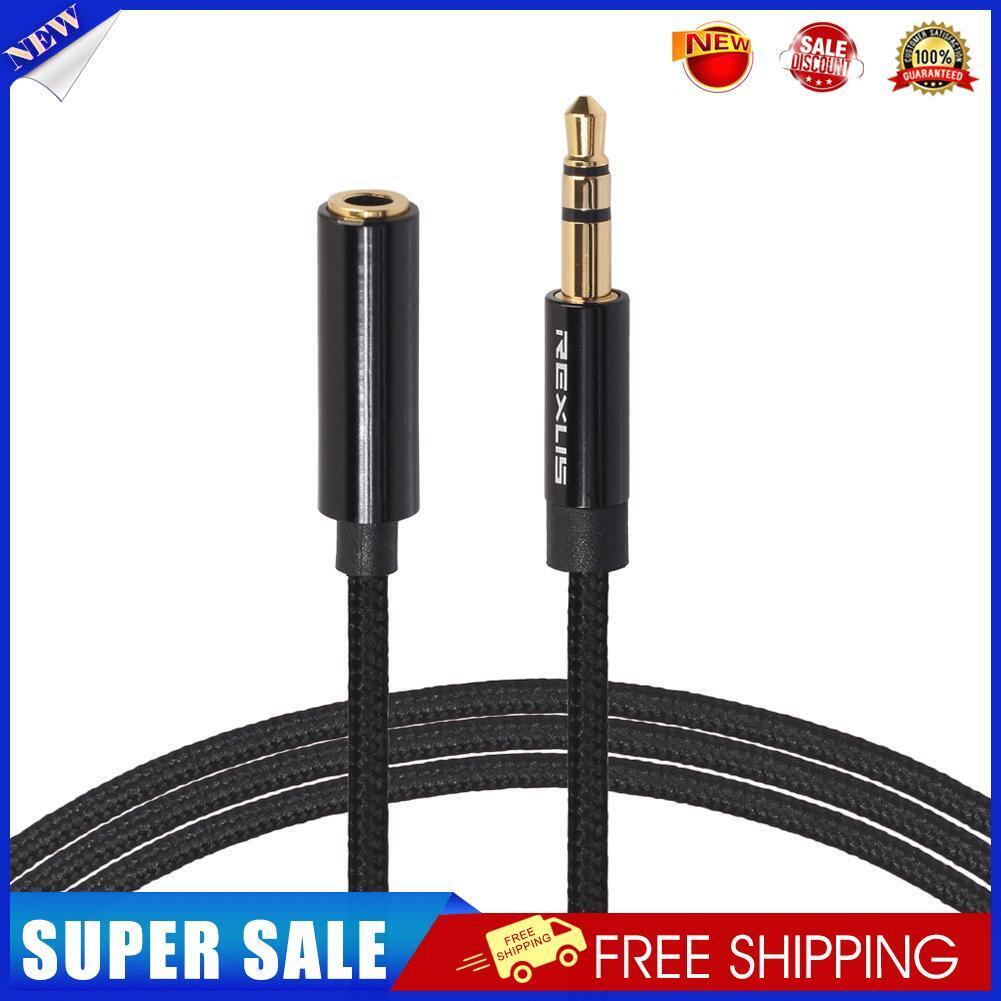 Braided Headphone Extension Cable 3.5mm Jack Male to Female Audio Cord