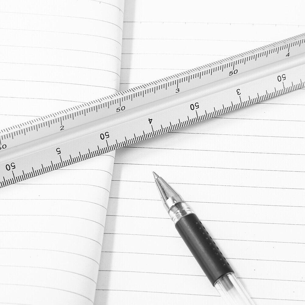 30cm Architect Triangular Scale 3 Sides Straight Ruler for Draftsman (S)