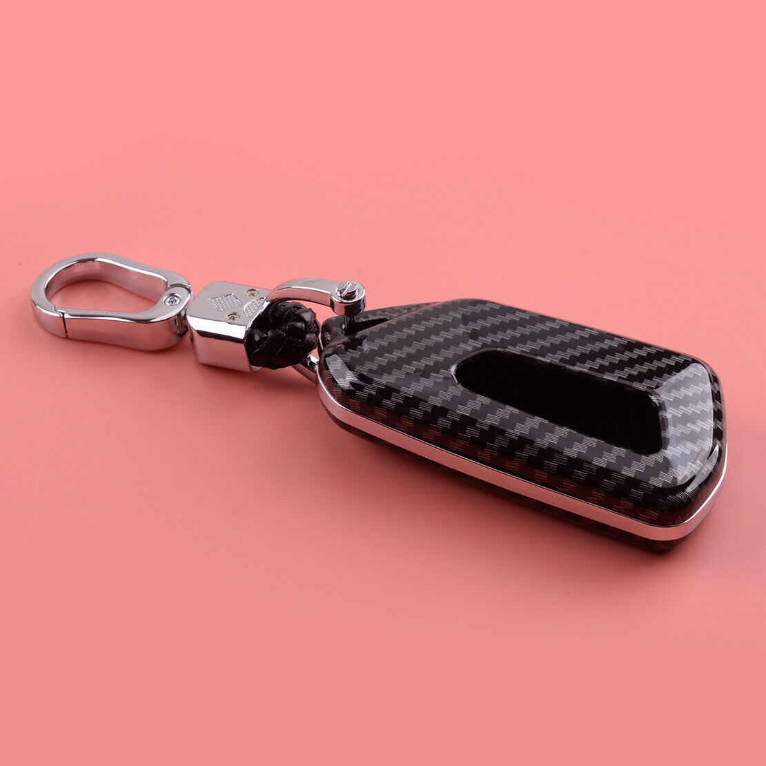 Carbon Fiber Style Key Fob Cover Case Keychain Fit for VW Golf GTI MK8 ID.4