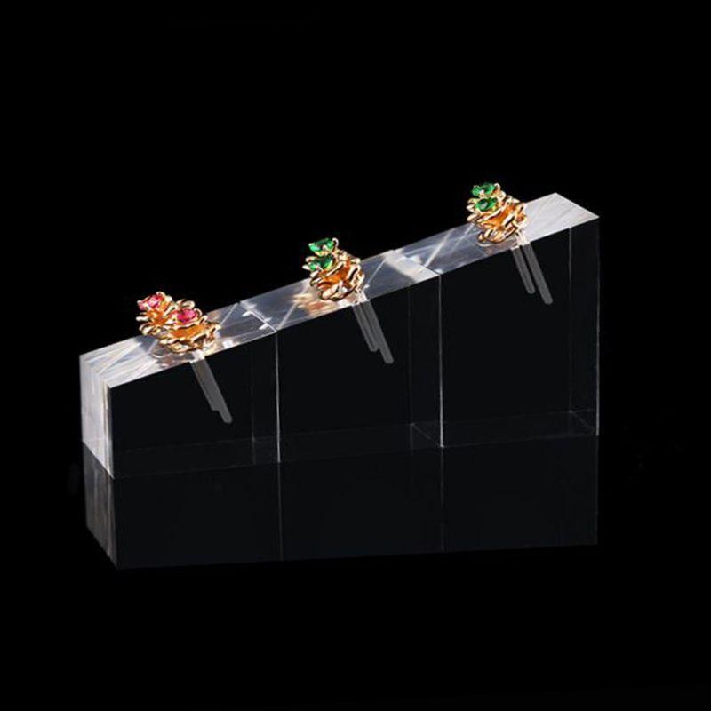 Clear Acrylic Square Jewelry Stand Earring Display Holder Photography Show Rack