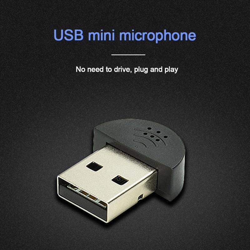 USB Mic Audio Adapter Microphone Portable Studio Speech for Laptop Notebook