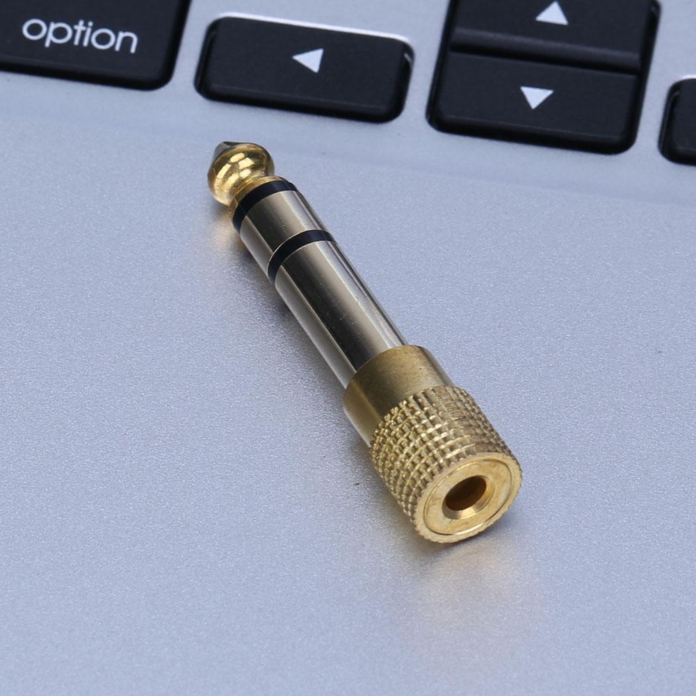 3.5mm Female to 6.5mm Male Headphone to Stereo Microphone Jack Adapter