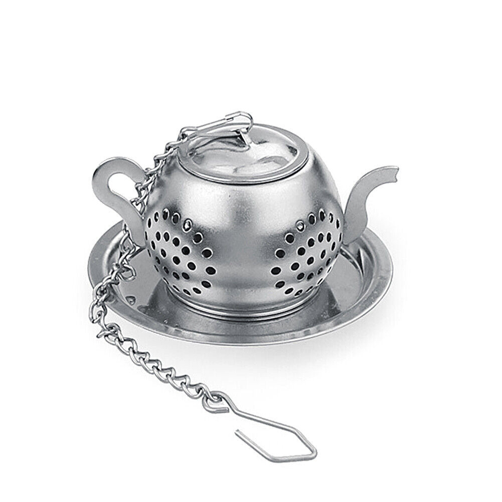 Stainless Steel Teapot Tea Leaf Infuser Tray Spice Strainer Herbal Filter