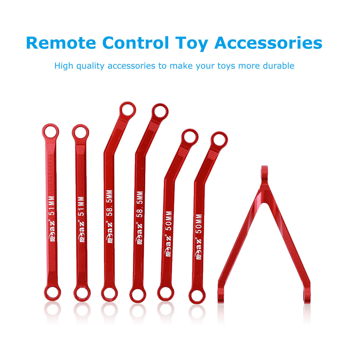 RC Car High Clearance Chassis Links Set for 1/24 Axial SCX24 B17 (Red)