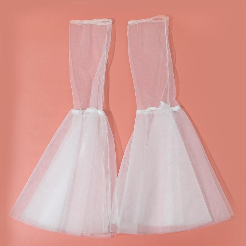 Bride Fingerless Gloves Summer Beach Hollow out Lace Gloves Long Sleeve Cover