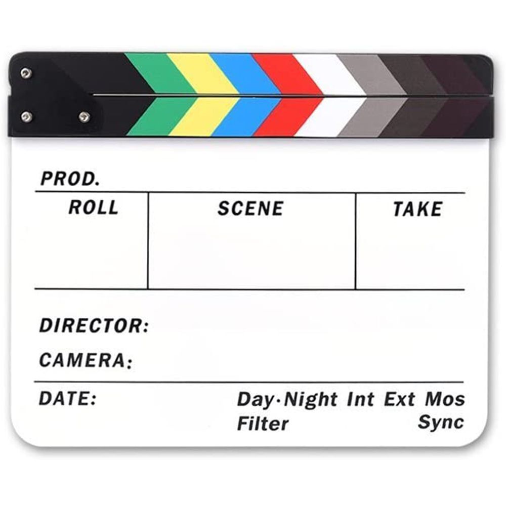 Dry Erase TV Film Movie Director's Clapboard Clapperboard Action Slate Clap