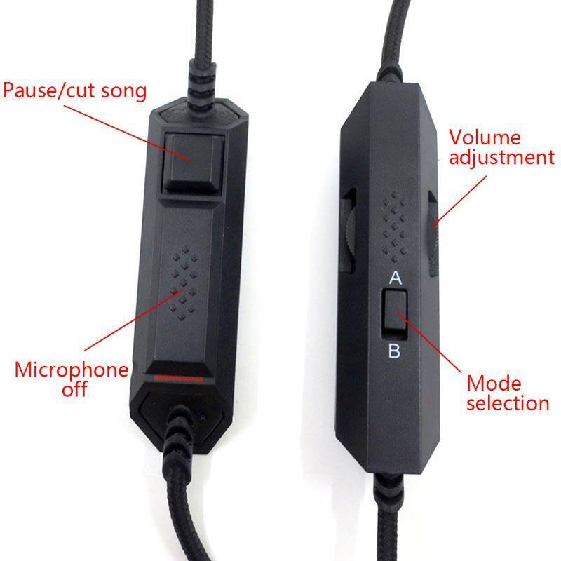 Black AUdio Earphone Cable for Logitech Astro A10 A40 Gaming Headset
