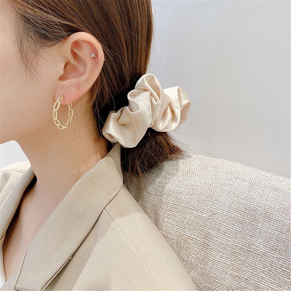 Women/ Girl Fashion Jewelry C Shaped Circle Earrings Metal Hoop For Women|Girl
