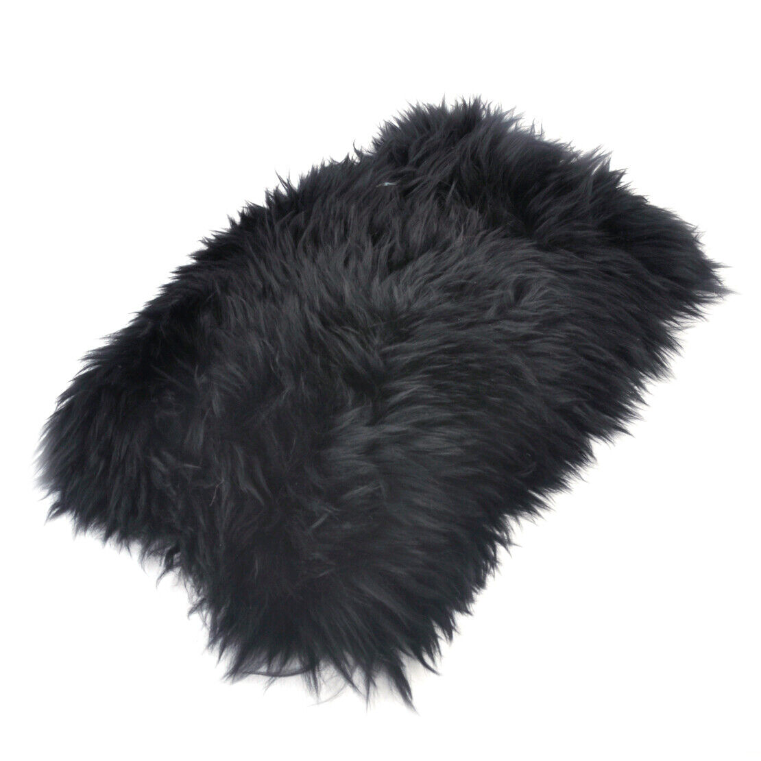 Black Car Sheepskin Wool Center Console Armrest Box Cover Durable Pad Cushion Li