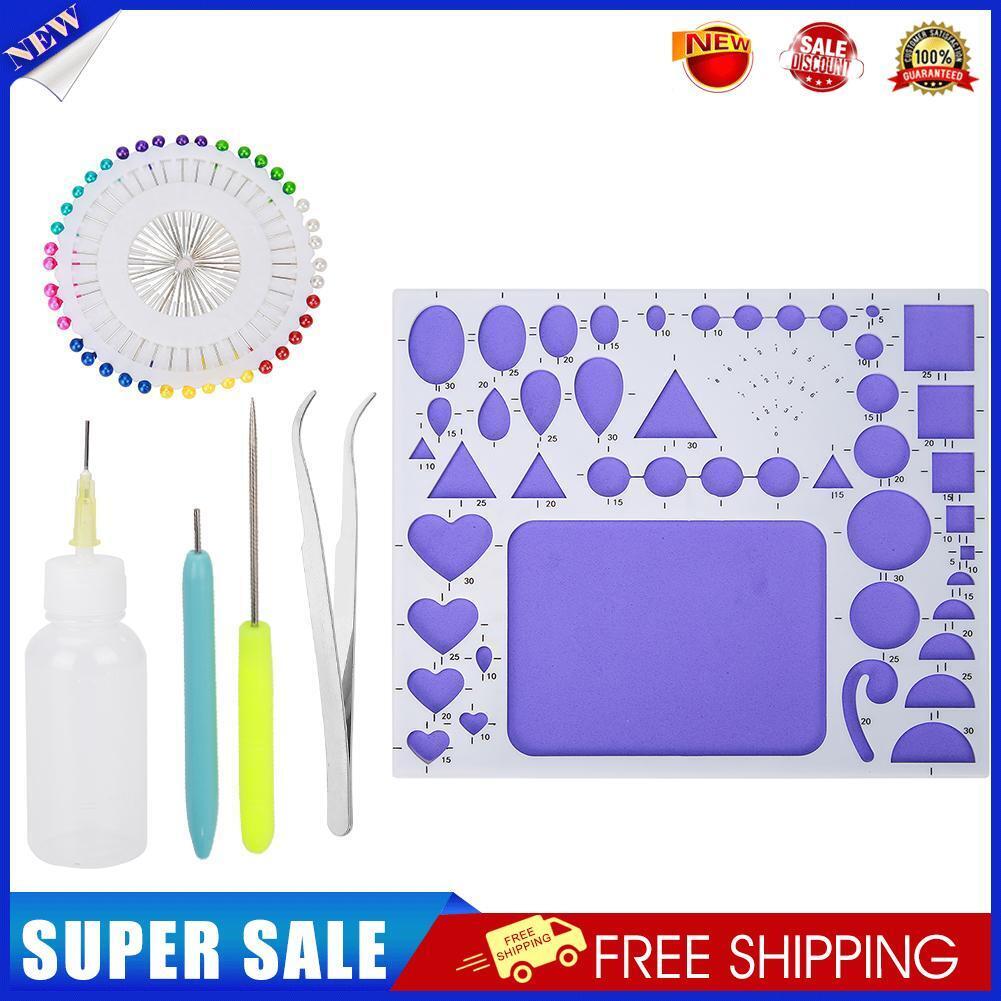 DIY Paper Quilling Tools Set Template Mould Board Tweezer Needles Pen Kit