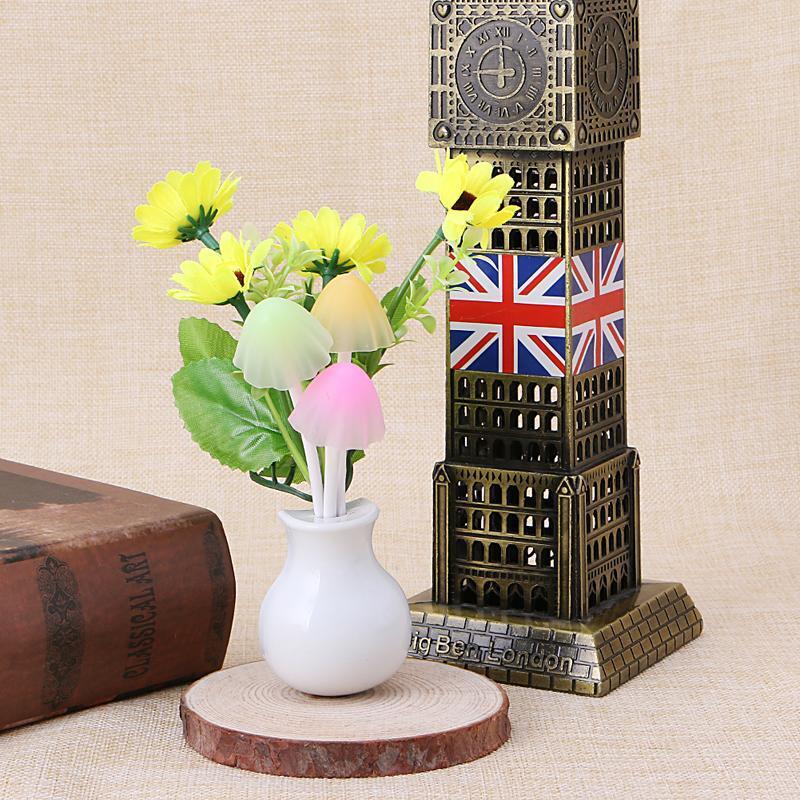 Sensor Night Light Sunflower Flower LED Lamp US Plug 220V Romantic Home Decor
