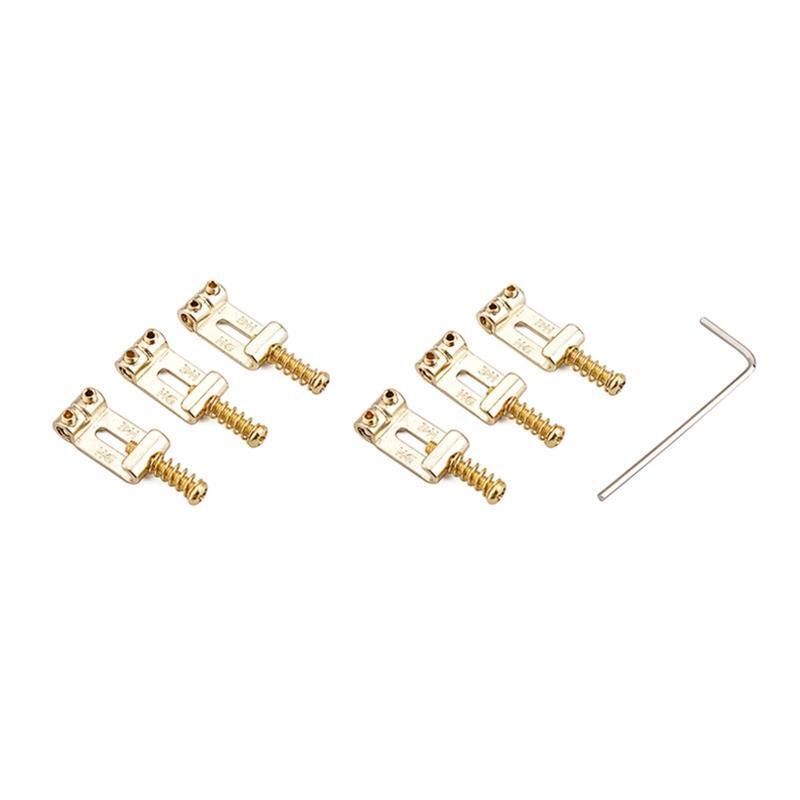 6x Bridge Saddles w/Guitar Musical Wrench for Musical Instrument Electric Guitar