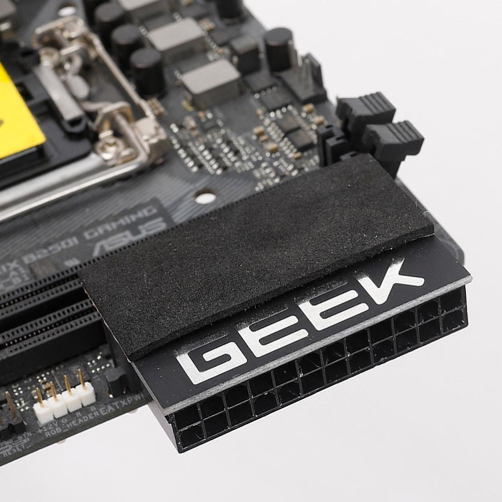 90 Degree Desktop Motherboard ATX 24Pin Female to 24Pin Male Power Adapter