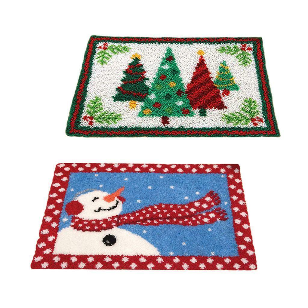 Christmas  Rug Kit with  Tools Mat Rug Making Kit 20x14in