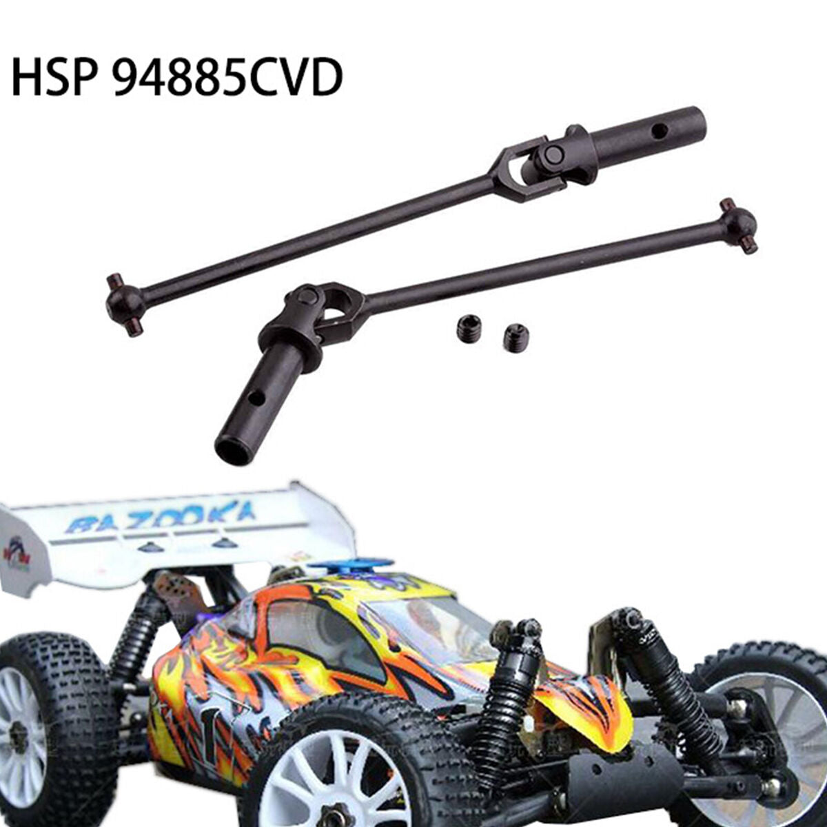 For 1/8 HSP 94885 85712 RC Car 2pcs Steel Universal CVD Transmission Drive Shaft