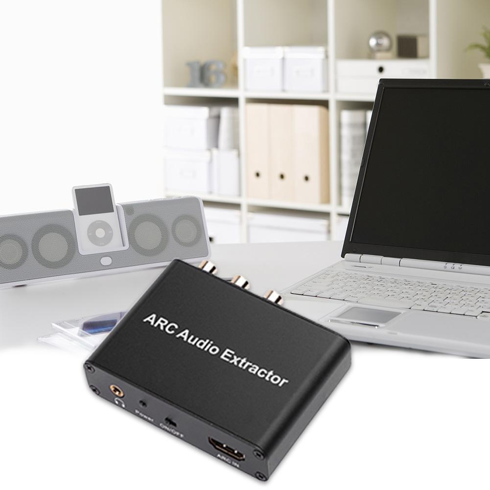 HDMI-compatible ARC Audio Extractor Converter Adapter for Optical Fiber Coa