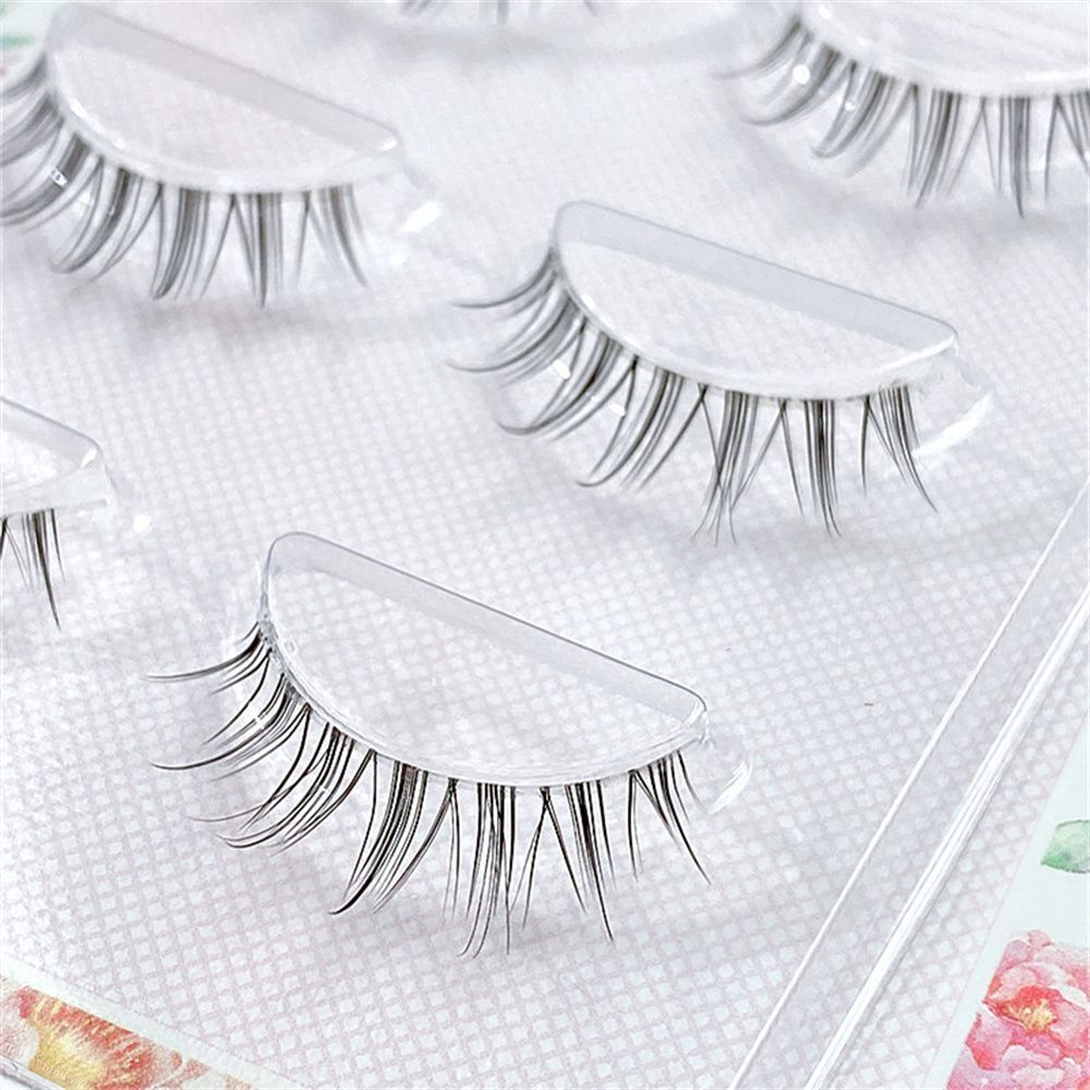 Cluster Makeup Tools Extension Short Messy Makeup Lashes Cross False Eyelashes