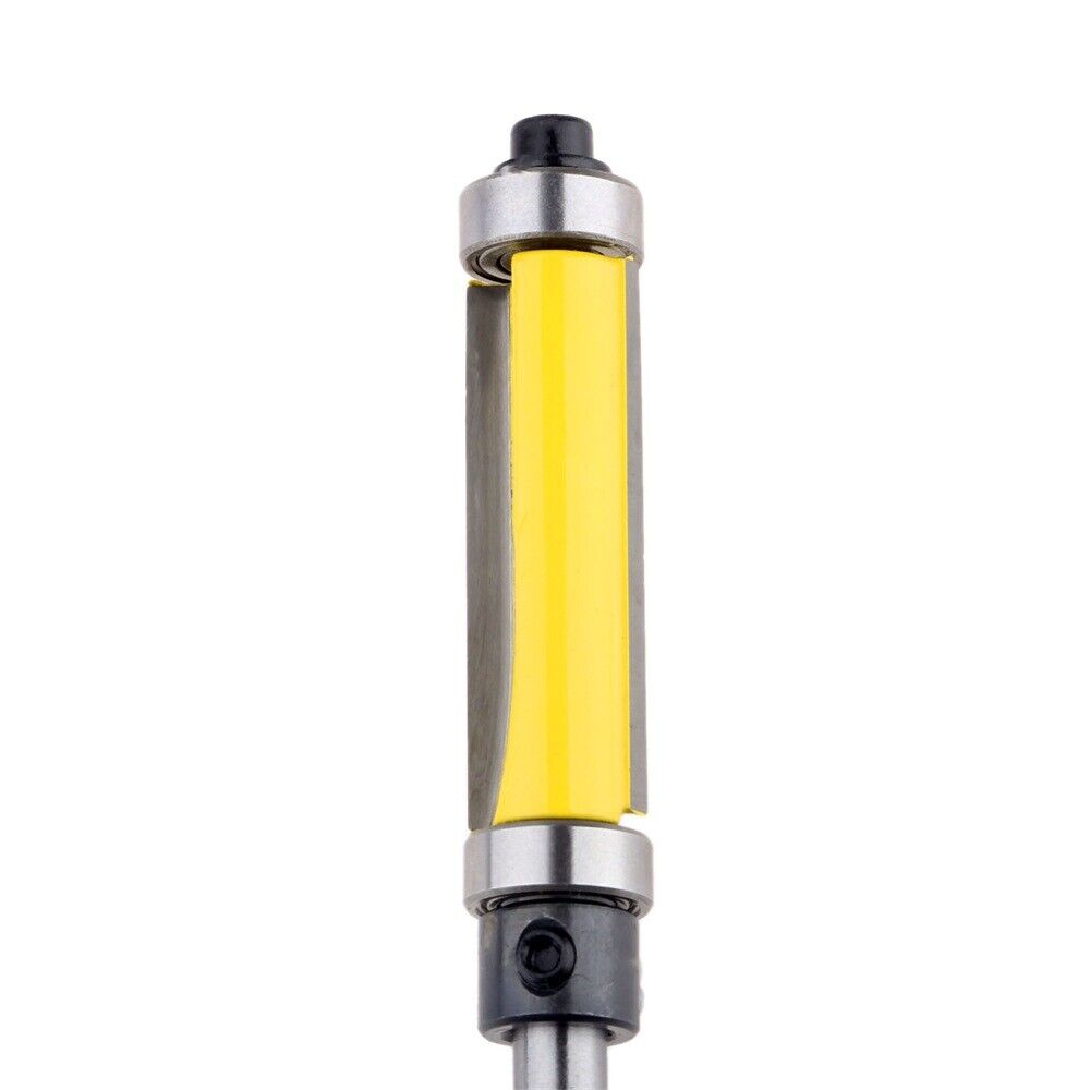 1/4Shank Double Flute Sealed Bearing Bit Straight Router Bit Diy For Solid Wood