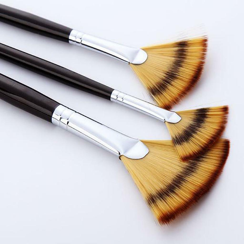 3Sets Paint Brush Fan   DIY Acrylic Painting  Coloring Art