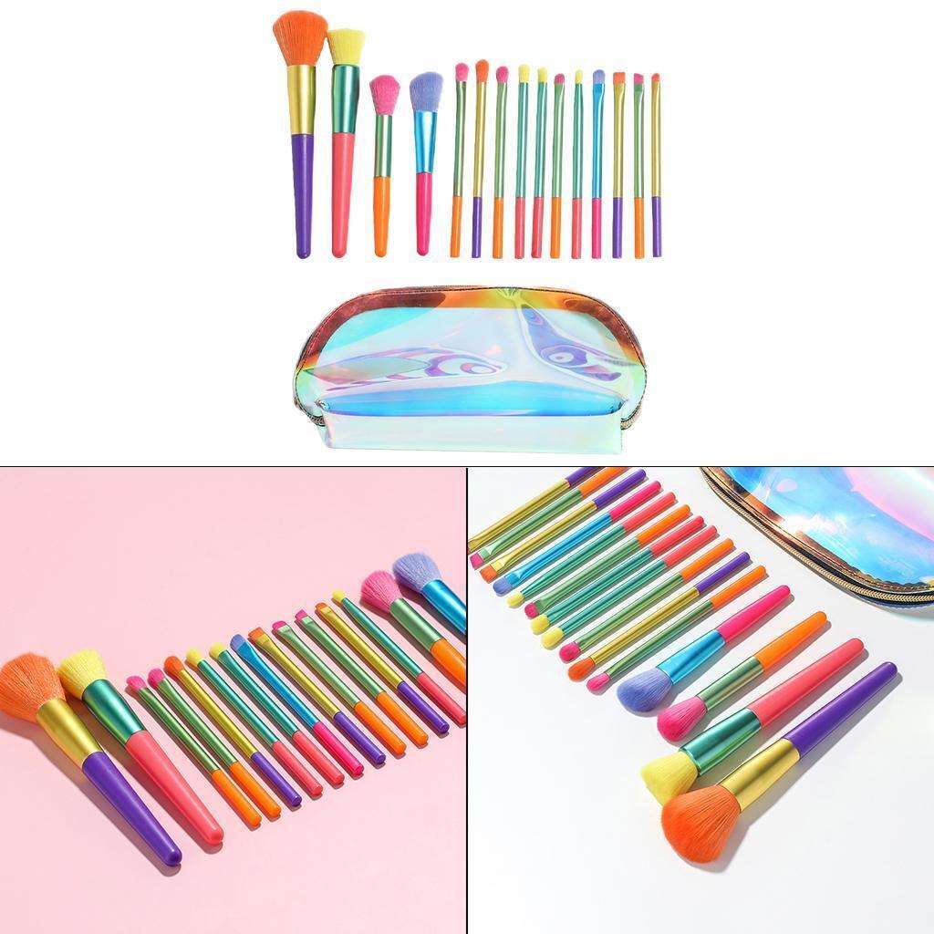 15Pcs Travel up Brushes Set,  Function with Case  up Tools