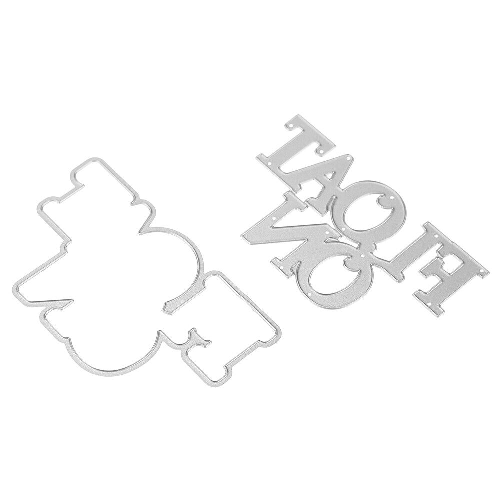 2pcs Greeting Slogan Scrapbooking Cutting Dies Stencil DIY Making Craft-205