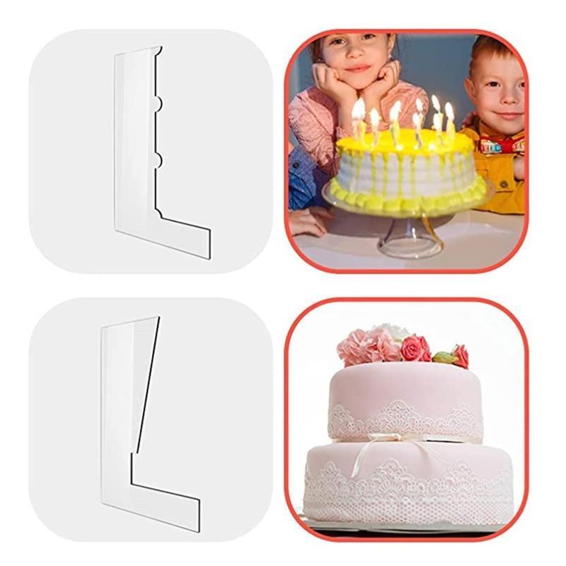 8 Pcs Clear Cake Smoother Scraper Kit Icing Frosting Cake Decorating Comb Tool