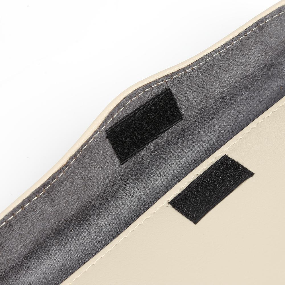 Car Sun Visor Tissue Box PU Leather Paper Napkin Cover Auto Styling (Beige)