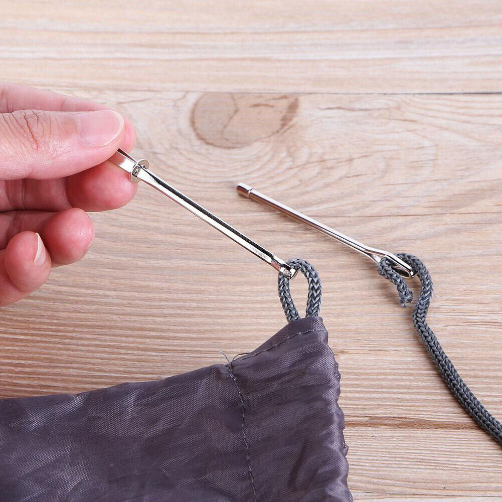 2pcs Stainless Steel Bodkin Wear Elastic Rope Threaders Guide Wearing Tools