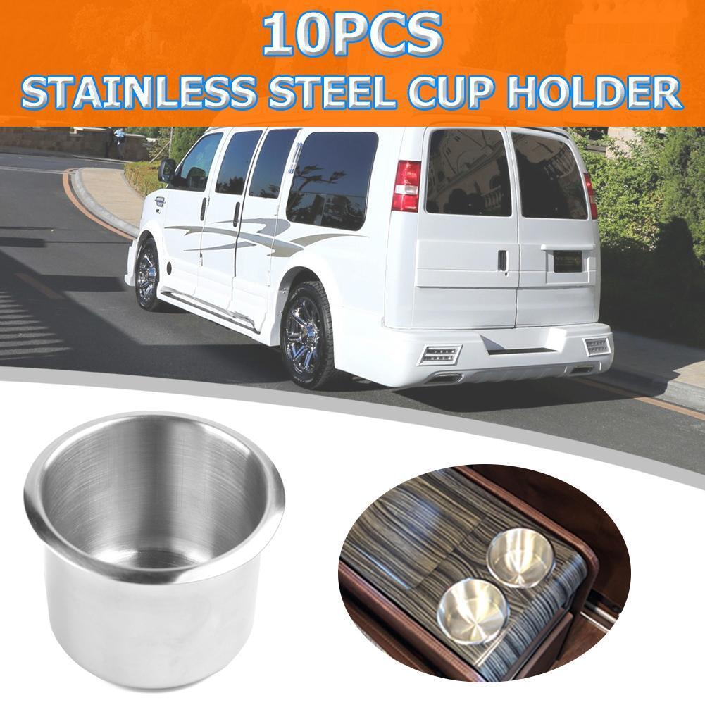 10pcs Stainless Steel Cup Drinking Holder for Marine Boat RV Car Camper