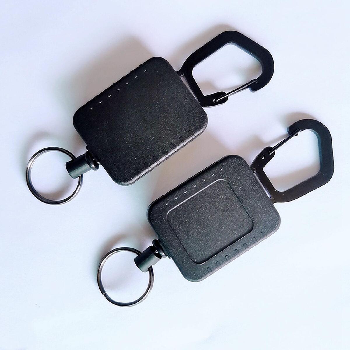 Retractable Key Chain Badge Holder Reel Clip with Steel Wire Name Cards