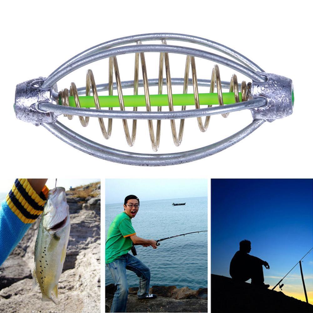 2PCS Spring+Lead Fishing Thrower Carp Fishing Catapults Fishing Bait Cage