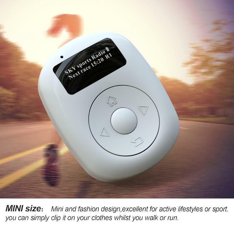 OLED Clip-on Outdoor Sports Bluetooth-compatible Hands Free DAB Digital Radio