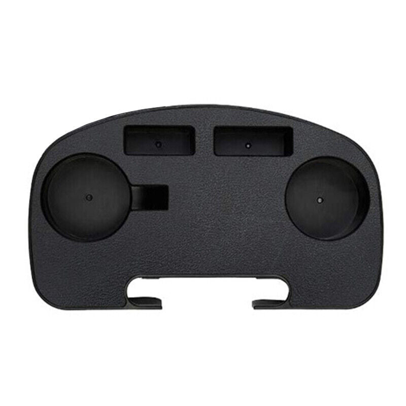 Black FOLDING RECLINING LOUNGER CHAIR CLIP ON SIDE TABLE CUP DRINK HOLDER TRAY