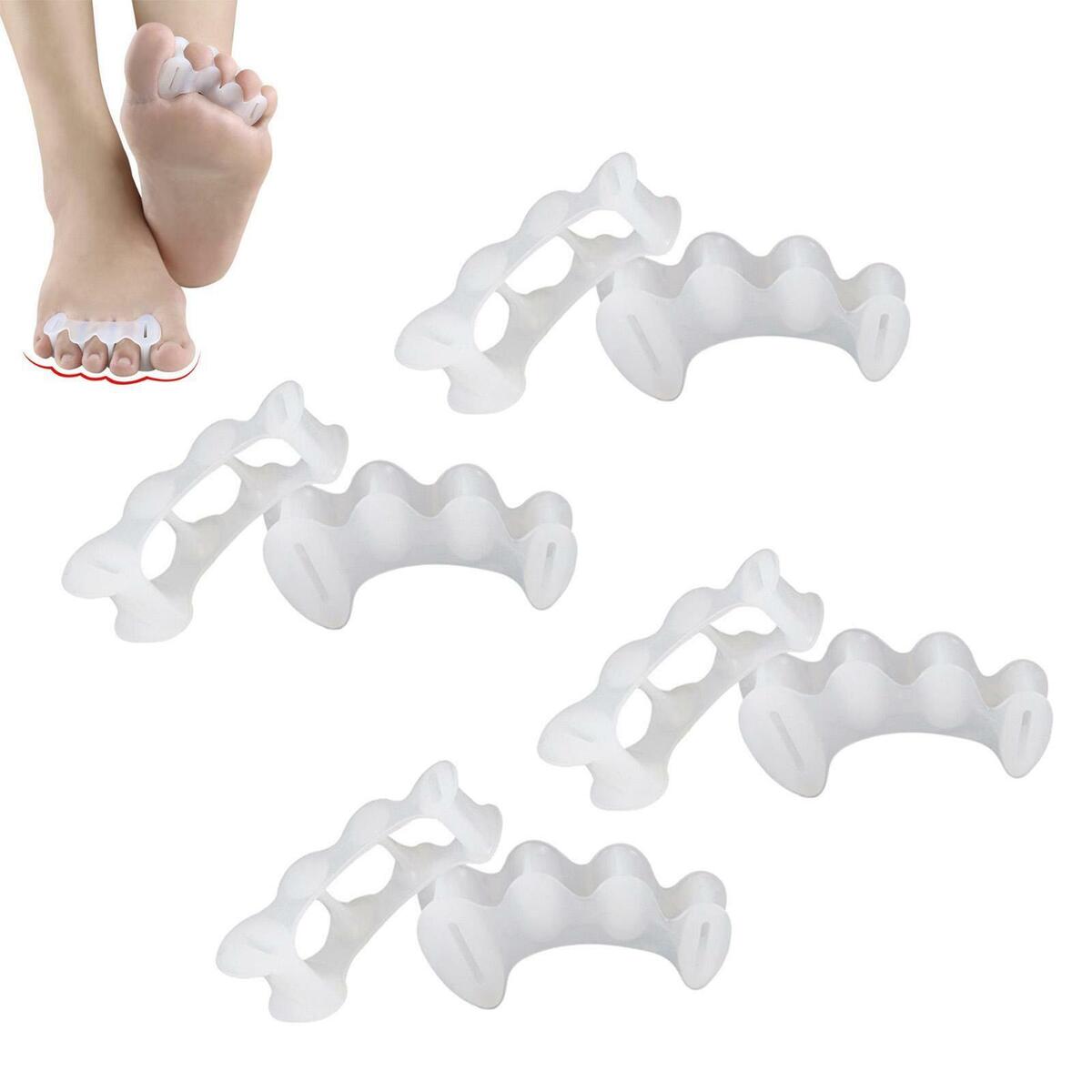 8pcs 4 Pairs Gel Toe Separators Hammer Straighteners Fixed Set for Yoga