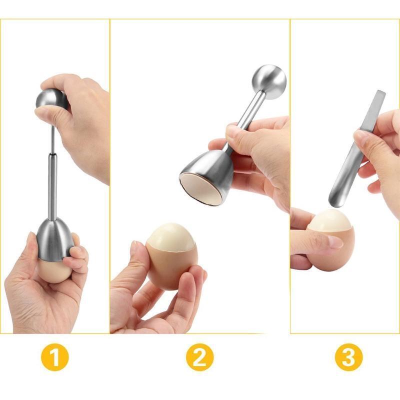 Elegant Egg Cups & Cracker Set Egg Opener For Boiled Egg Multipurpose Tools