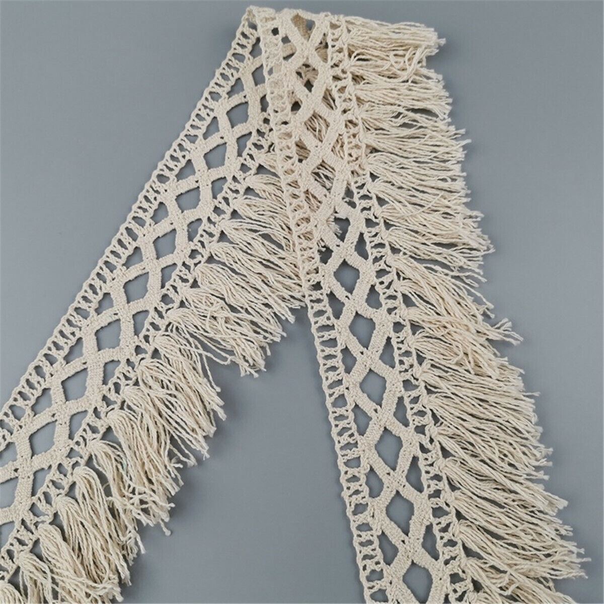 Cotton Tassel Fringe Embroidered Lace Trim Sewing Fabric DIY Dress Home Textile