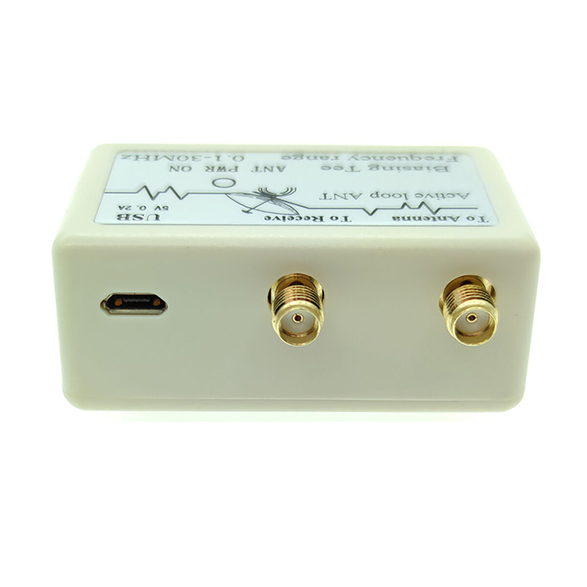 Active Loop ANT Antenna SMA 5V Bias-T Power Supply Unit SMA Female Connector A2U