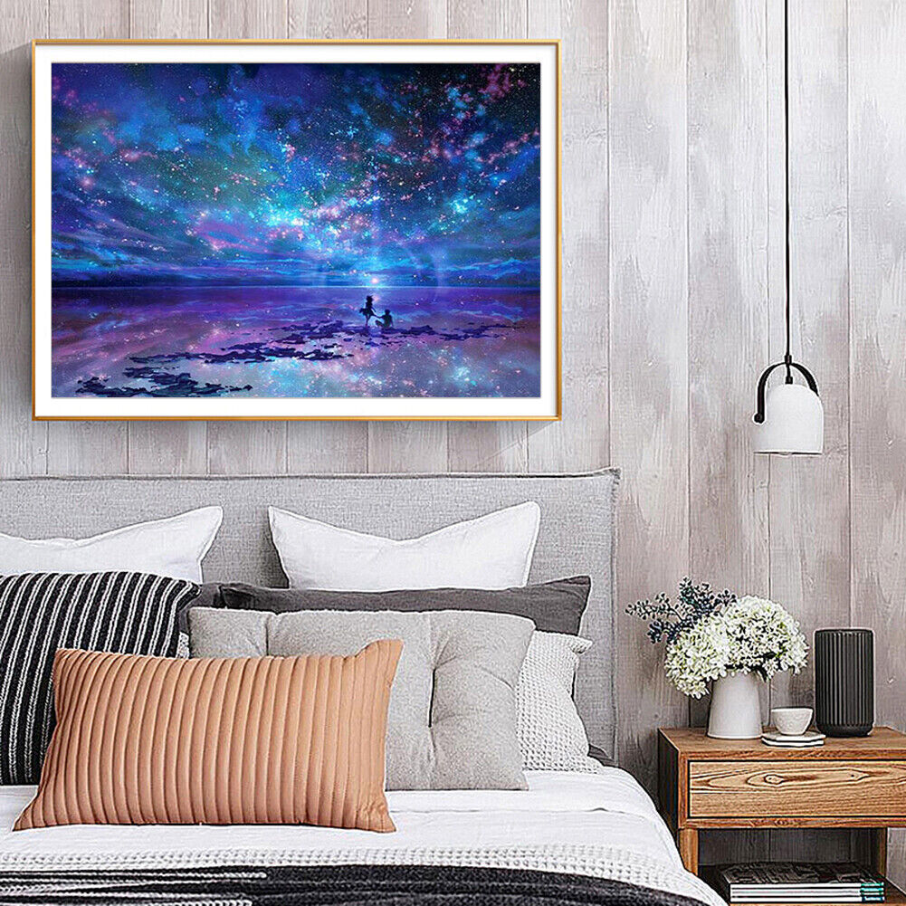 DIY Starry Sky Cross Stitch 5D Full Square Drill Diamond Painting Home Gift