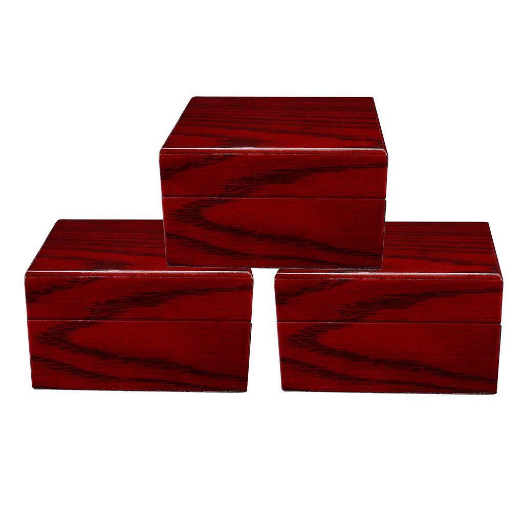 3x Classic  Holder Box Bangle Storage Case Jewelry Display Red