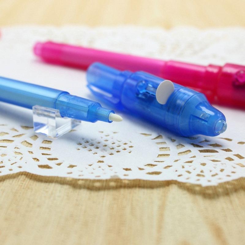 Colorful Invisible Ink Pen Magical Ink Pen with UV Light Xmas Gift Bags Filler