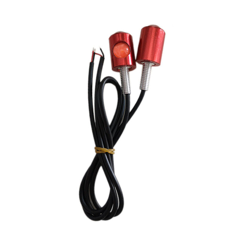 Pair Red Motorcycle LED Turn Signal Tail Light License Plate Bulbs Universal