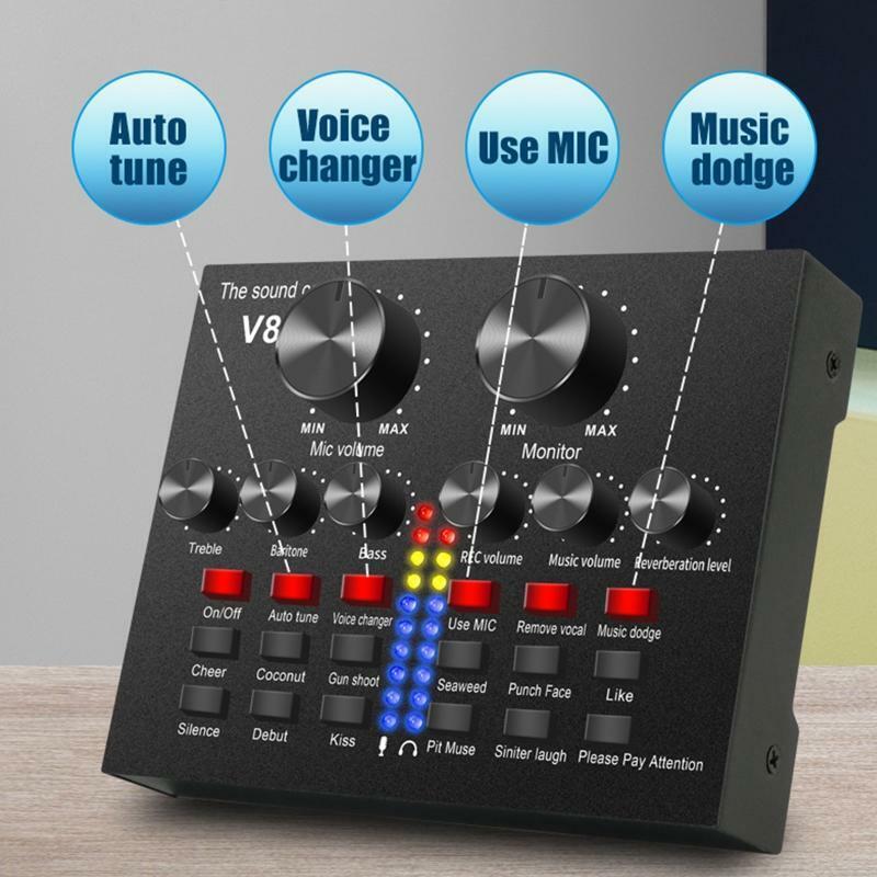 Connect with Smartphone Audio USB External Mixer Sound Card Mixing Console