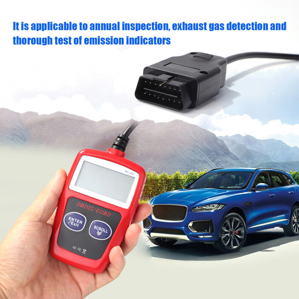 MS309 Digital LCD Display OBD2 Scanner Analyzer OBDII Auto Car Code Reader