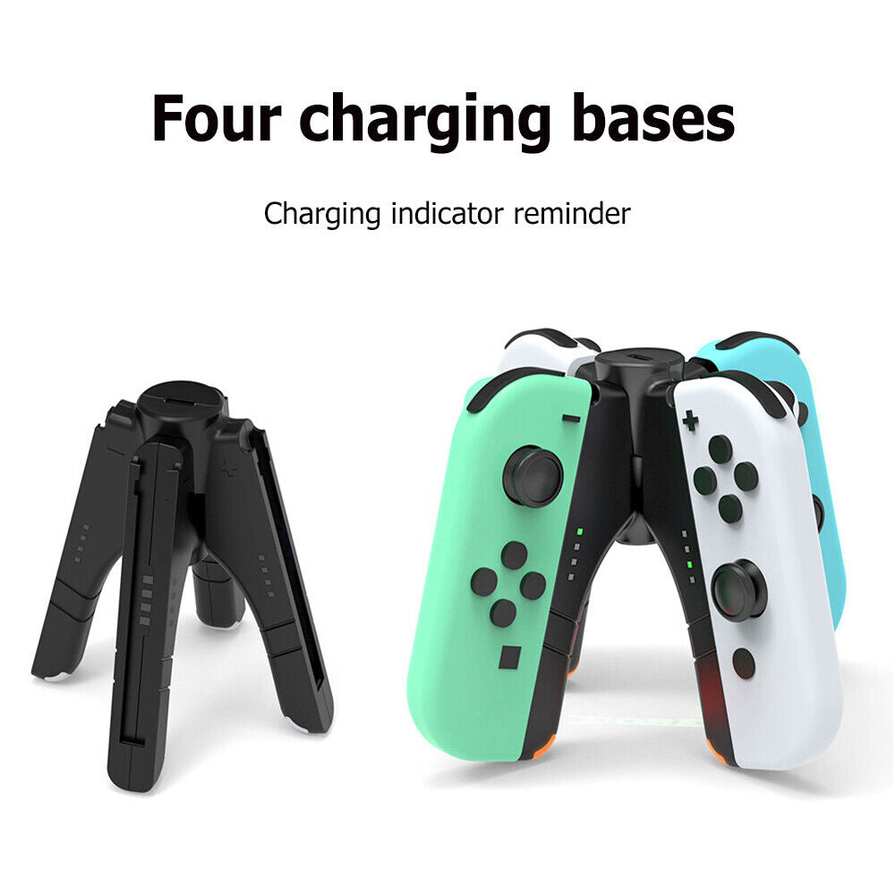 4 Controller Charger for Nintendo Switch NS/Switch OLED Joycon Grip Station