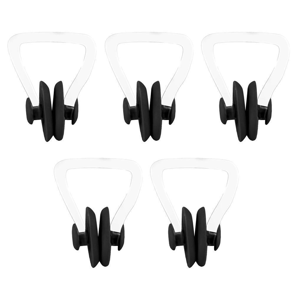 Non-slip Soft Silicone Nose Clip Plug Nose Protector For Swimming Black