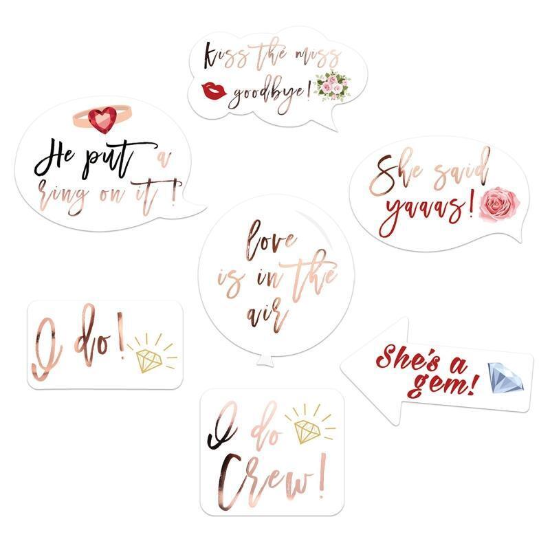 Bride to be Wedding Bachelorette Party Photography Props Set of 23 Decor