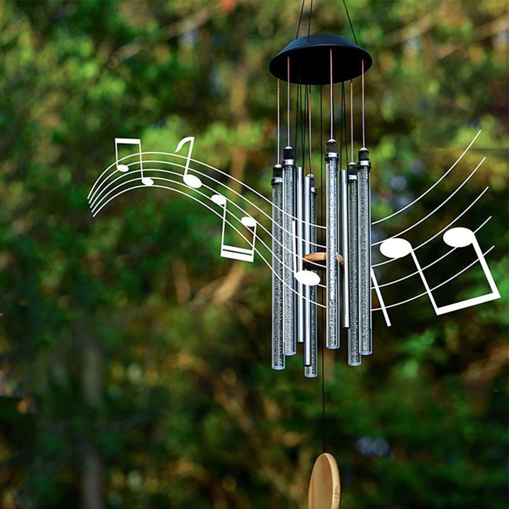 Decoration Garden Chandelier Rotating Solar Wind Chime Light Colorful Gradient