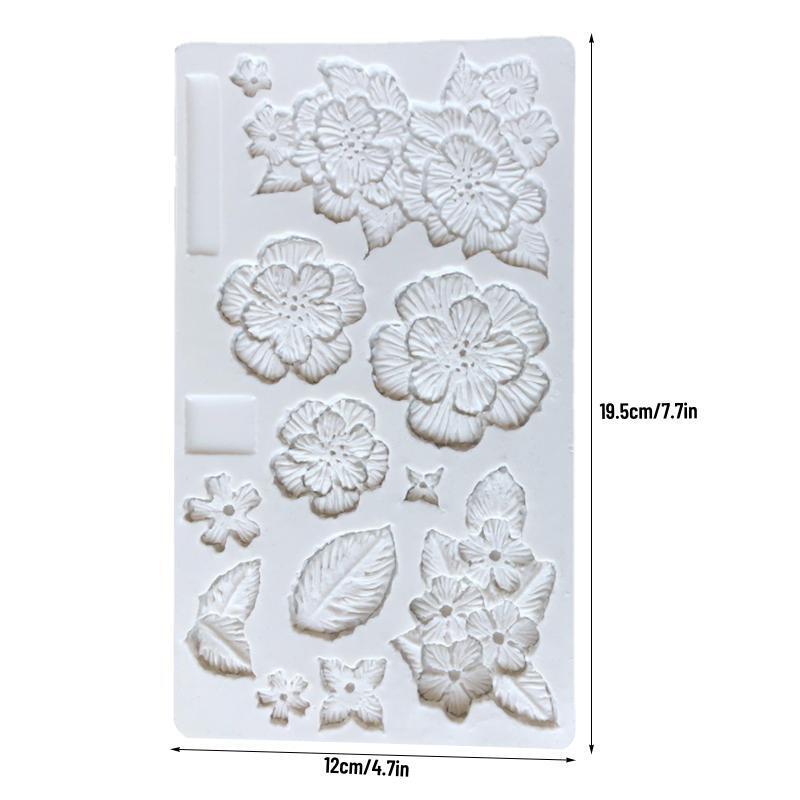 Mini Flowers & Leaves Mold Cake Decor Mold for Making Candy Candle Handmade Soap