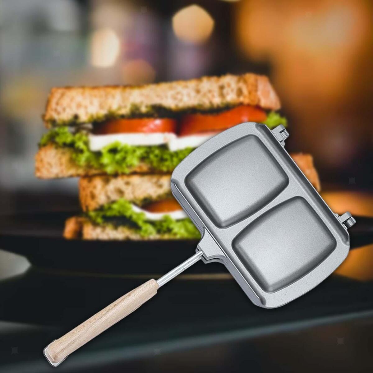 Bread Toast Maker with Heat Resistant Handles for Indoors and Outdoors