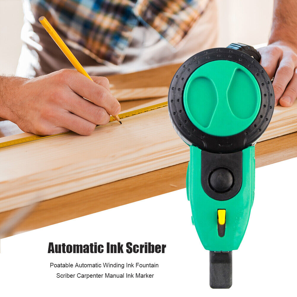 Portable Automatic Winding Ink Fountain Scriber Carpenter Manual Ink Marker